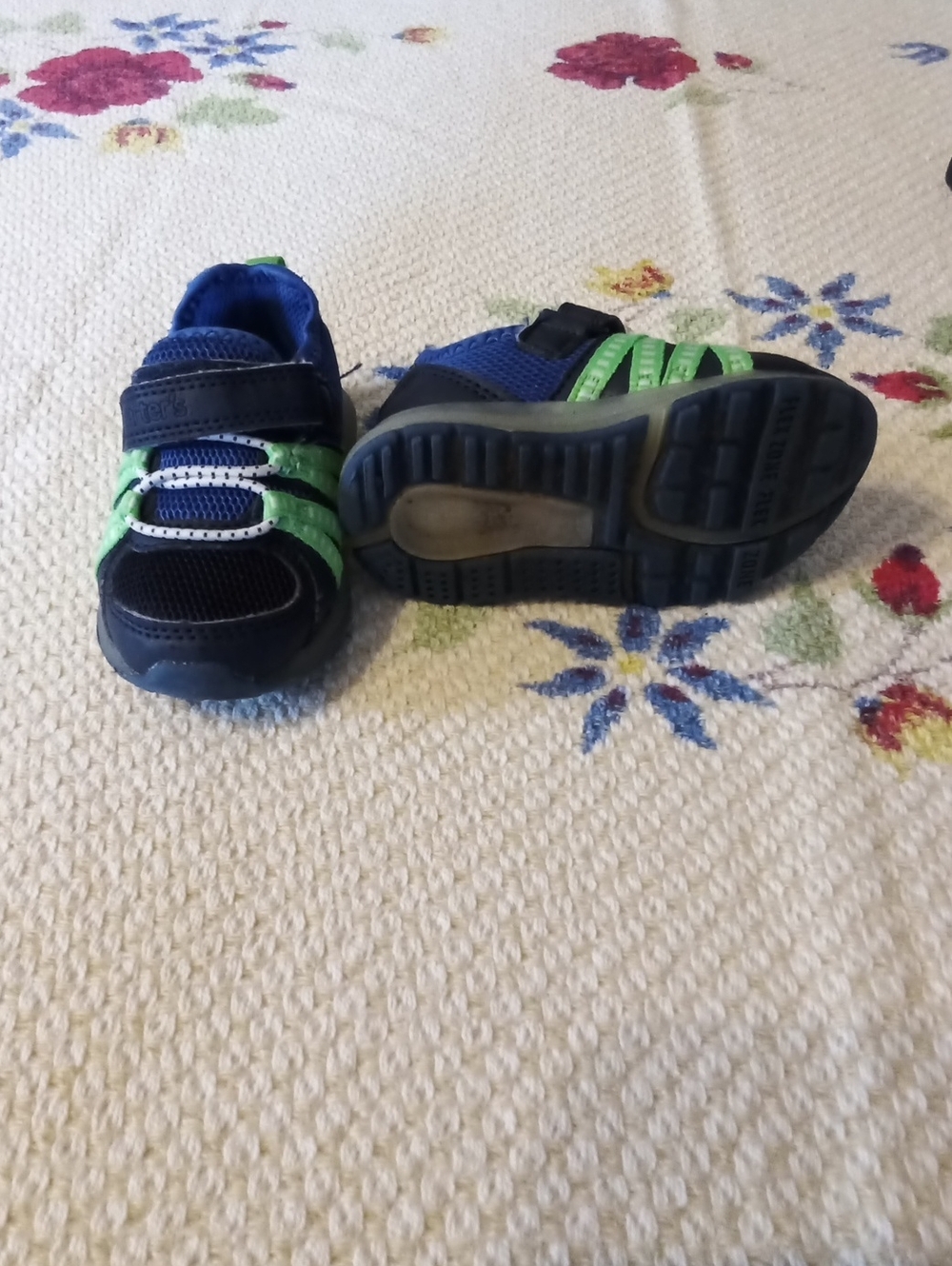Carter's Navy and Green Kids Sneakers